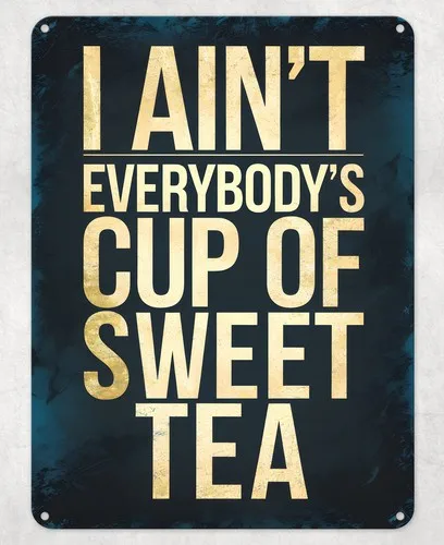 Ain't Everybody Cup of Tea Metal Poster Wall Tin Sign Man Cave Shed Home Plaque --Tin Sign