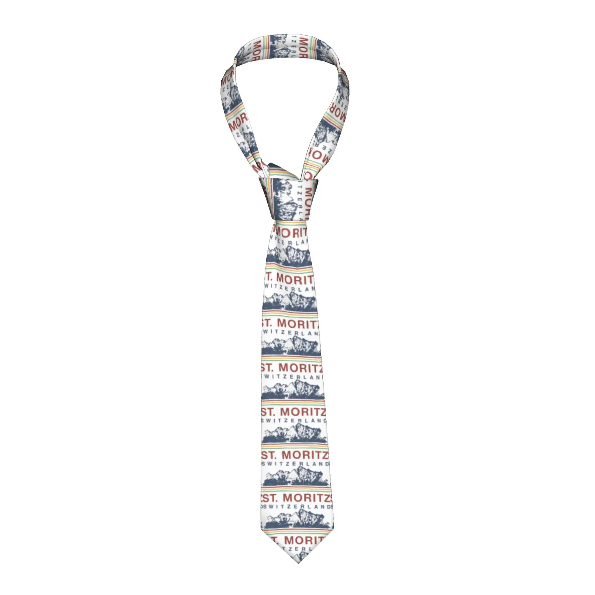 Swiss Switzerland Flag (6) Tie  Wedding Neck Ties Vintage Cool Neck Tie For Men Custom Collar Tie Necktie Birthday Present