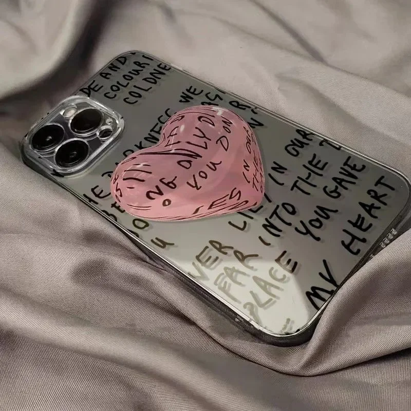 Korean Full screen text Phone Case iPhone16 Pro Max15 14 13 12 11XR XS Max7 8PlusY2K Light luxury style Soft protective shell
