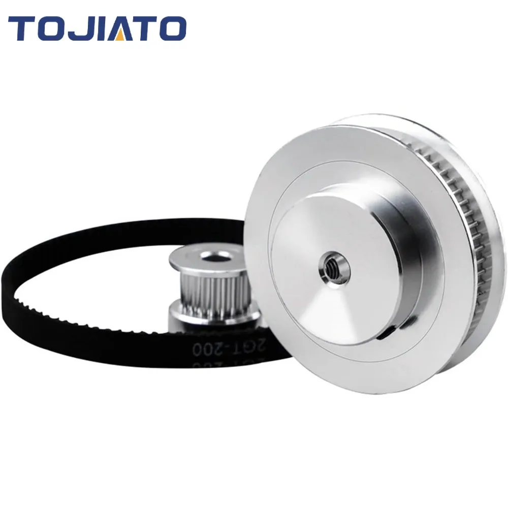 2GT Pulley Gt2 Synchronous Pulley Belt Kit 60Teeth 20Teeth 1:3 Reduction Ratio Mechanical Transmission Assembly Bandwidth 6mm
