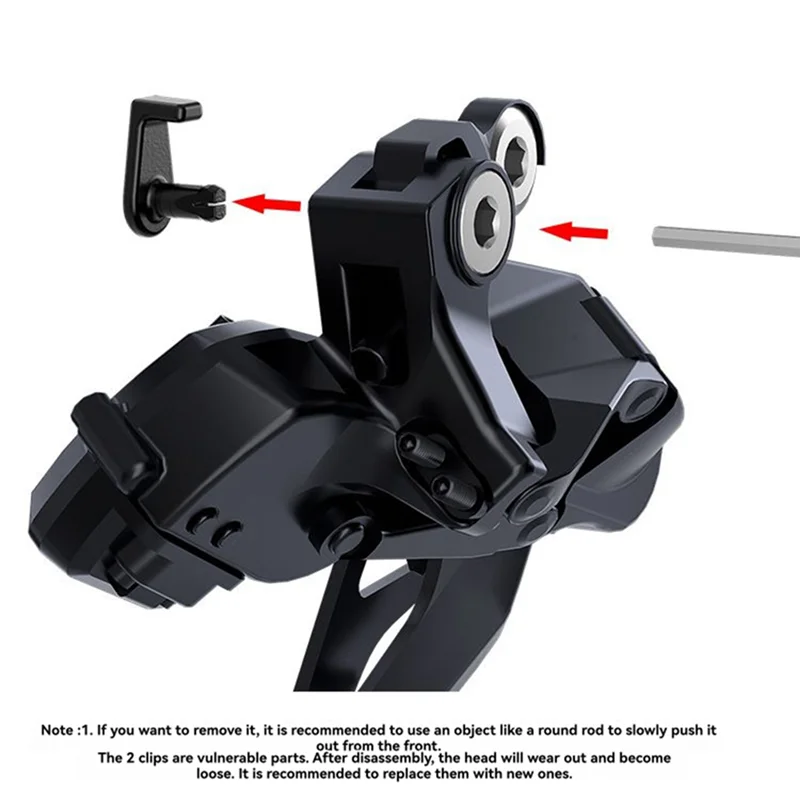 ABVE-For Di2 For R7150 R8150 R9250 Road Bike 12S Rear Derailleur Electric Wire Fixing Buckle Clip Bicycle Cable Clips 2Pcs