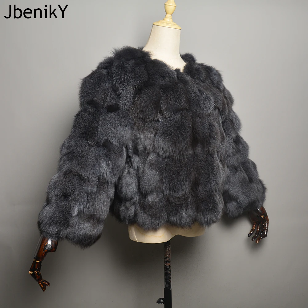 

New Winter Women Genuine Fox Fur Coats Ladies Slim Short Real Natural Fur Jackets New Style 100% Natural Real Fox Fur Overcoats