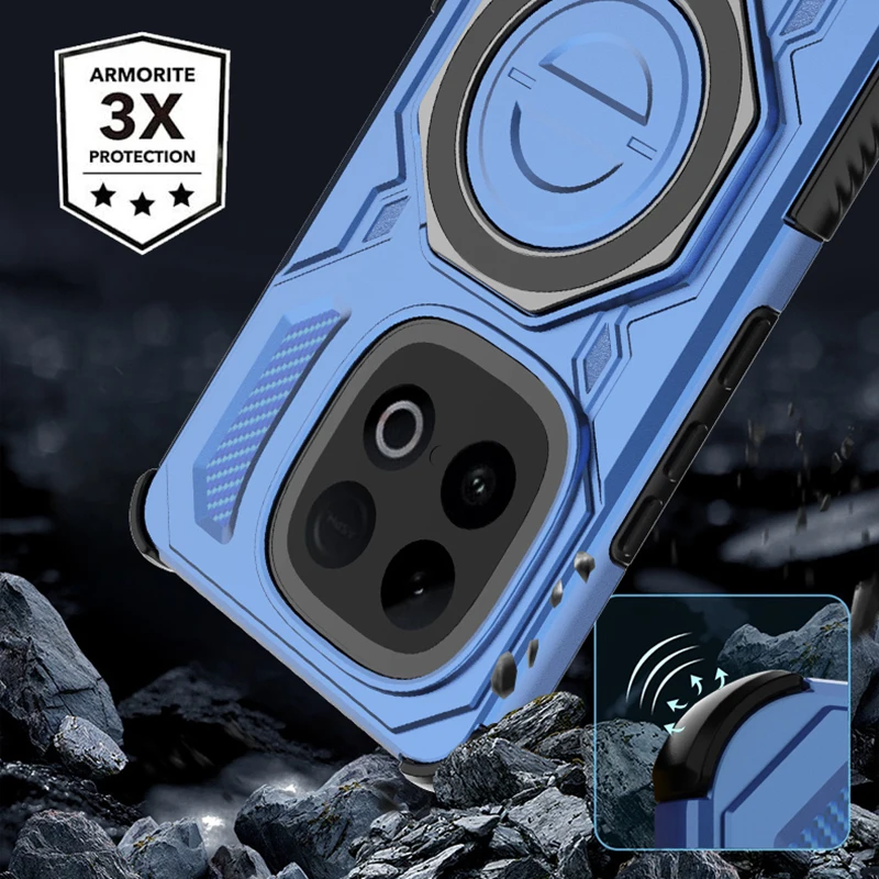 Armatura Magnetica Per vivo iQOO Z10 Turbo Caso vivo iQOO Z10 Turbo Copertura Paraurti Magsafe Custodia di Ricarica Senza Fili vivo iQOO Z10 Turbo