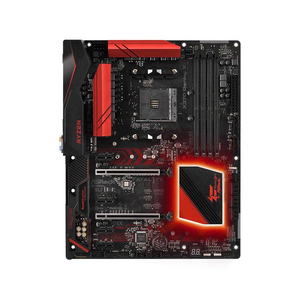 Imagem -04 - Placa-mãe Gaming x Soquete Am4 Suporta Cpu Ryzen 1700x2700 Chipconjunto Amd X370 Ddr4 32 gb Hdmi M.2 Asrock-x370