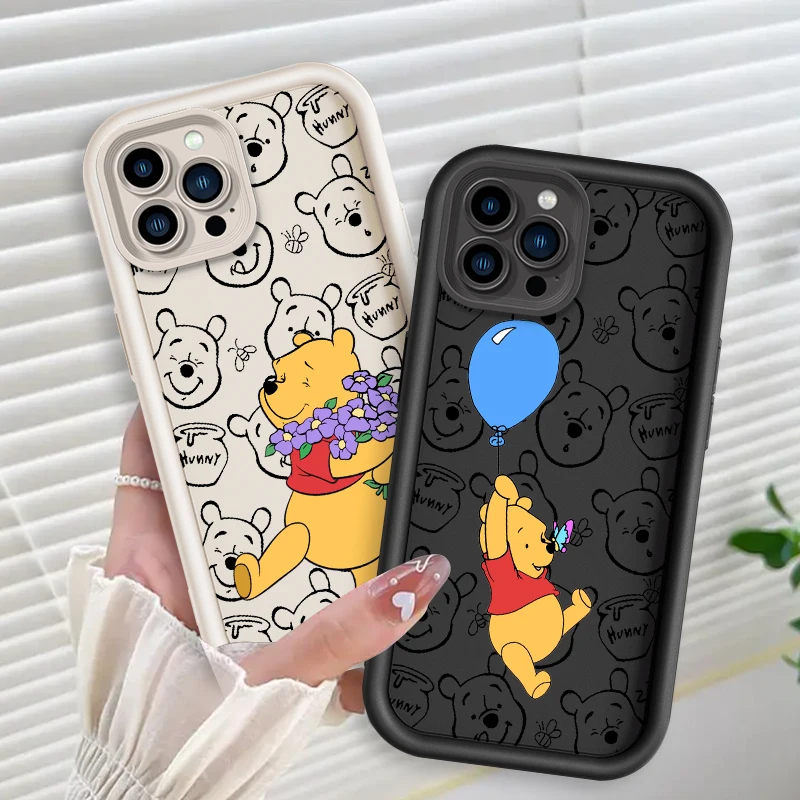 

Winnie The Pooh Disney Fashion Eye Ladder For Apple iPhone 15 14 13 12 11 XS XR X Pro Max Plus Soft Phone Case