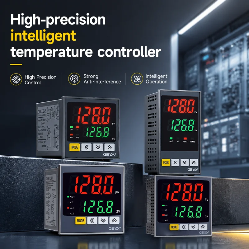 GEYA Digital Temperature Controller PID Intelligent Temperature Control Instrument 100V-240VAC Two-position Relay On-off Control