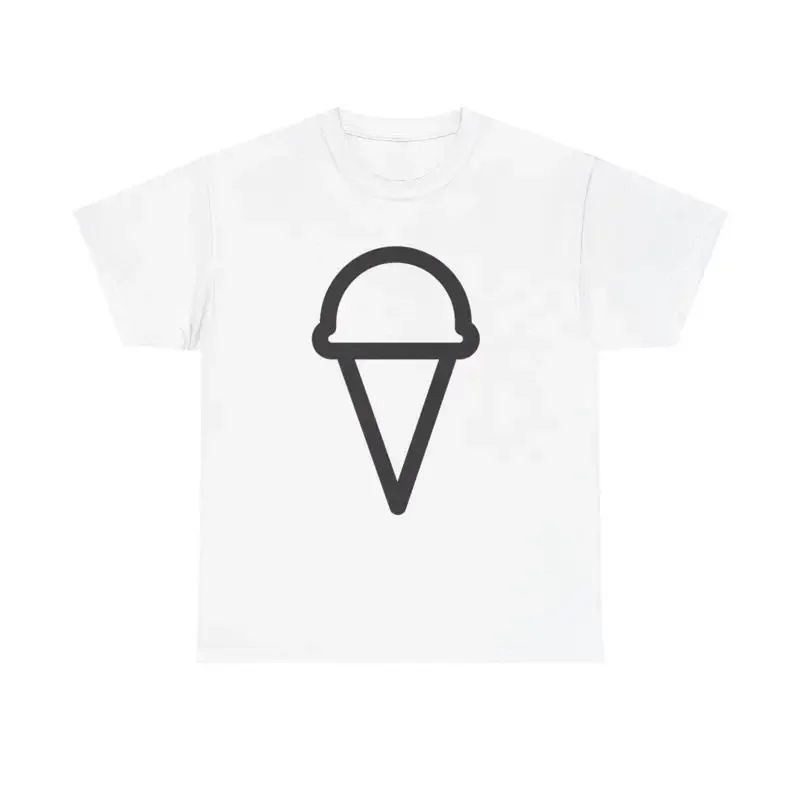 Minimalist Ice Cream Cone T Shirt summer treat dessert simple line art