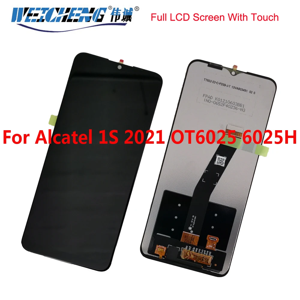 

6.52" Original Tested LCD Display For Alcatel 1S 2021 OT6025 6025H LCD Display Touch Screen Digitizer Assembly Replacement