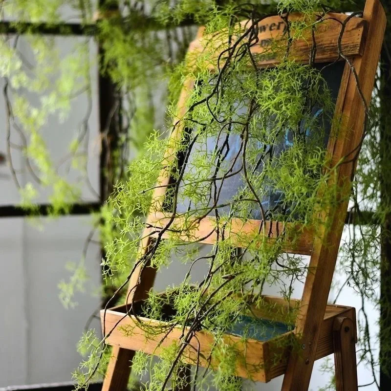 1.3m Wall Hanging Plastic Green Plants Vines Artificial Asparagine Rattan Hotel Lobby Decoration Simulation Water Plant Vine