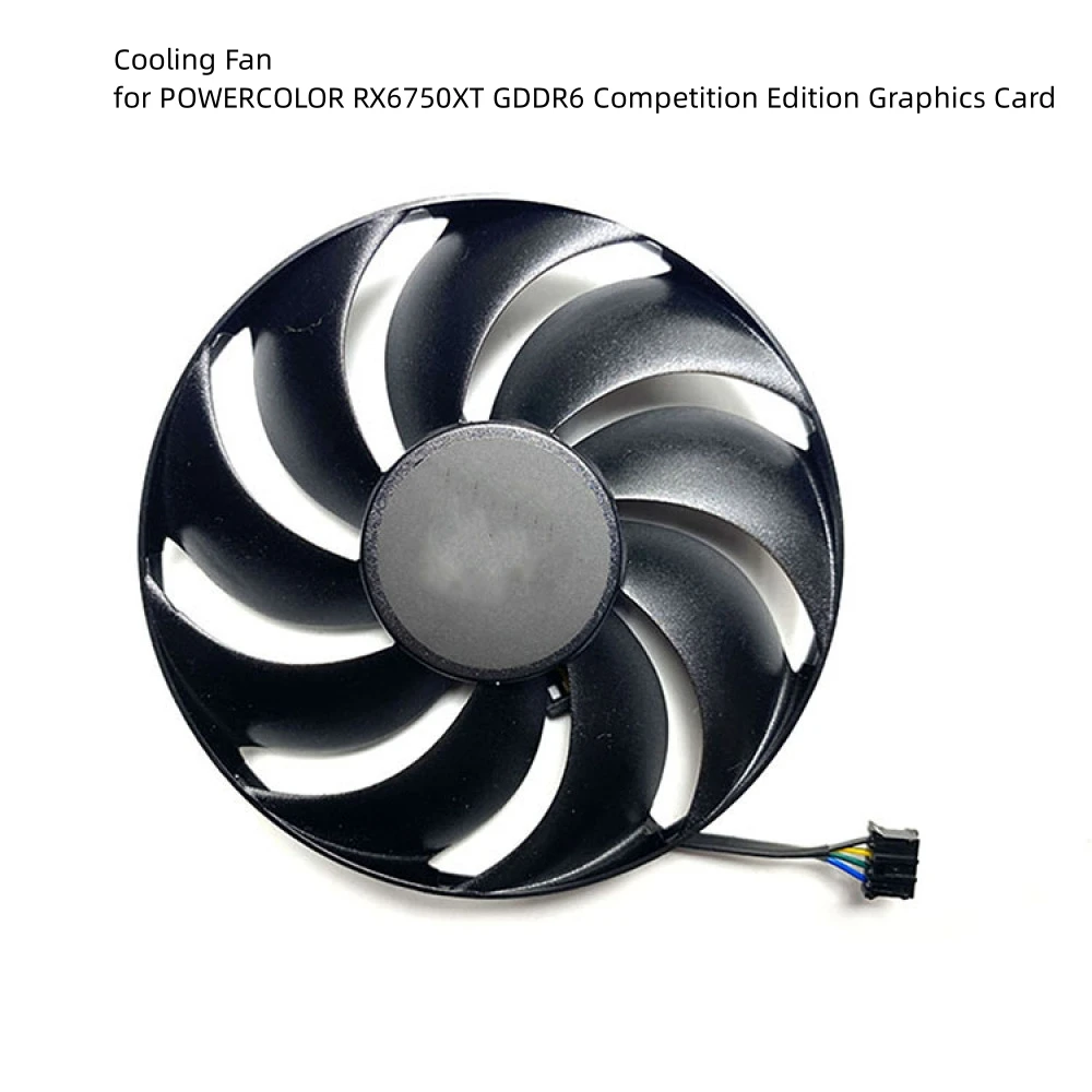 Cooling Fan for POWERCOLOR RX6750XT GDDR6 Competition Edition Graphics Card Fan Replacement Parts