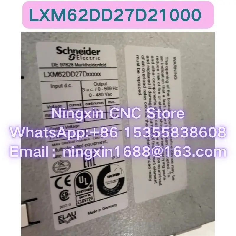Used LXM62DD27D21000 servo drive Functional test OK Fast delivery
