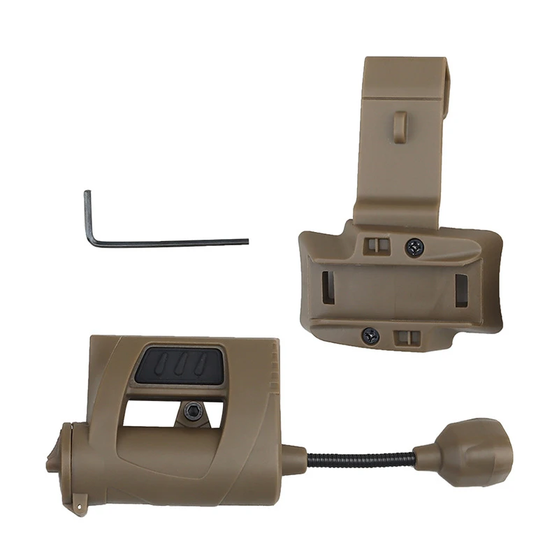 

Тактический фонарь для страйкбольного шлема MPLS CHARGE 4-режимный зеленый, красный, белый, ИК-лазерная лампа для шлема, быстрые сигнальные огни для шлемов