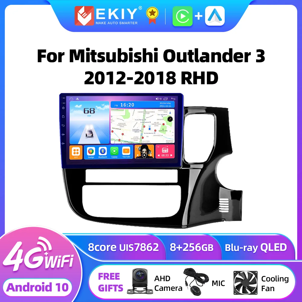 

EKIY T7 Android Auto Radio For Mitsubishi Outlander 3 2012-2018 RHD Stereo Car Multimedia Video Player 2din Carplay GPS Navi DVD