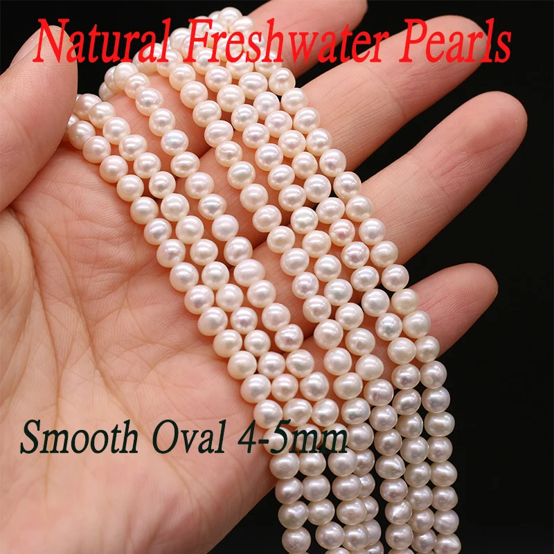 Fine Natural Zhuji Freshwater Cultured Pearl Beads Punch Round Pearl Bead for Jewelry Making Diy Necklace Bracelet Accessories