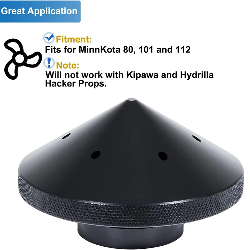 Eliminator Trolling Motor Prop Nut Aluminum #GFEL-MK-BK-DP Replace for T-H Marine Compatible with MinnKota 80, 101 and 112