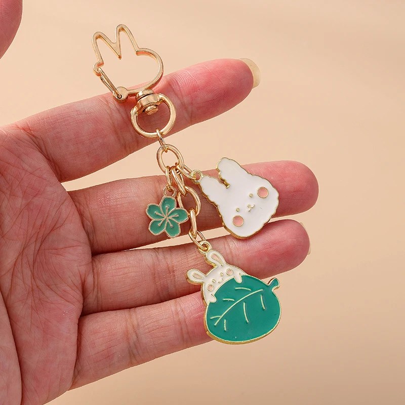 Aihua Lovely Carrot Rabbit Keychain For Women Cute Animal Bunny Key Rings Car Key Handbag Pendant Jewelry Souvenir Gifts