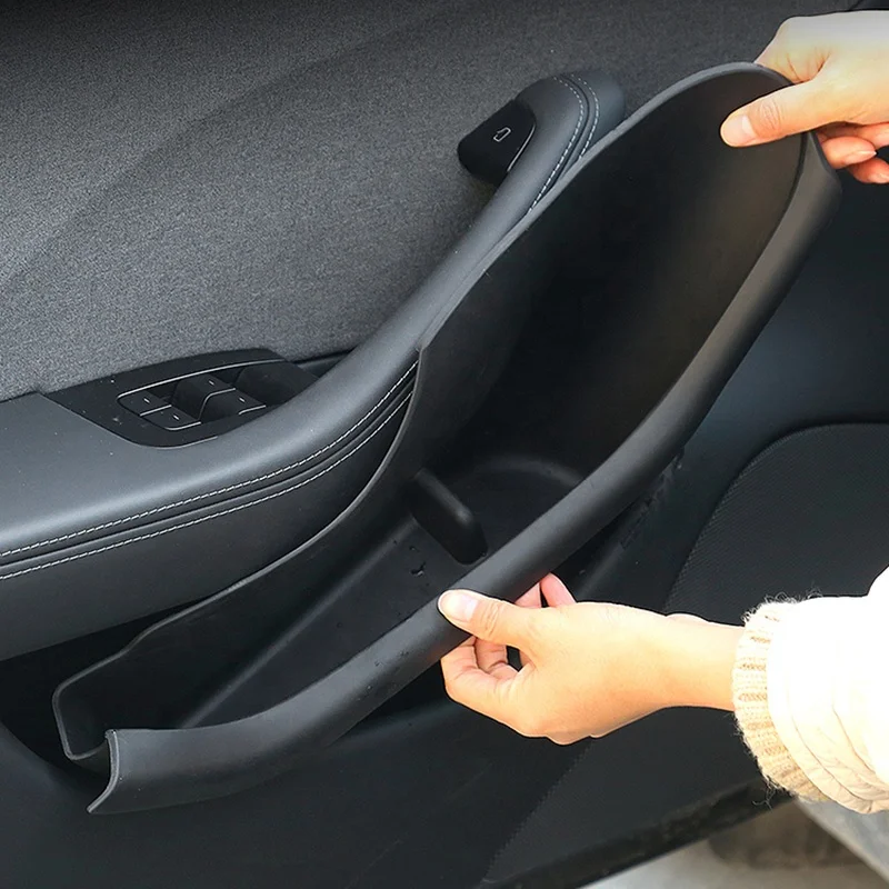 

4 шт., боковой органайзер из ТПЭ, аксессуары для кузова, полный обернутый дверной ящик для хранения для автомобилей 2024 Highland Model 3