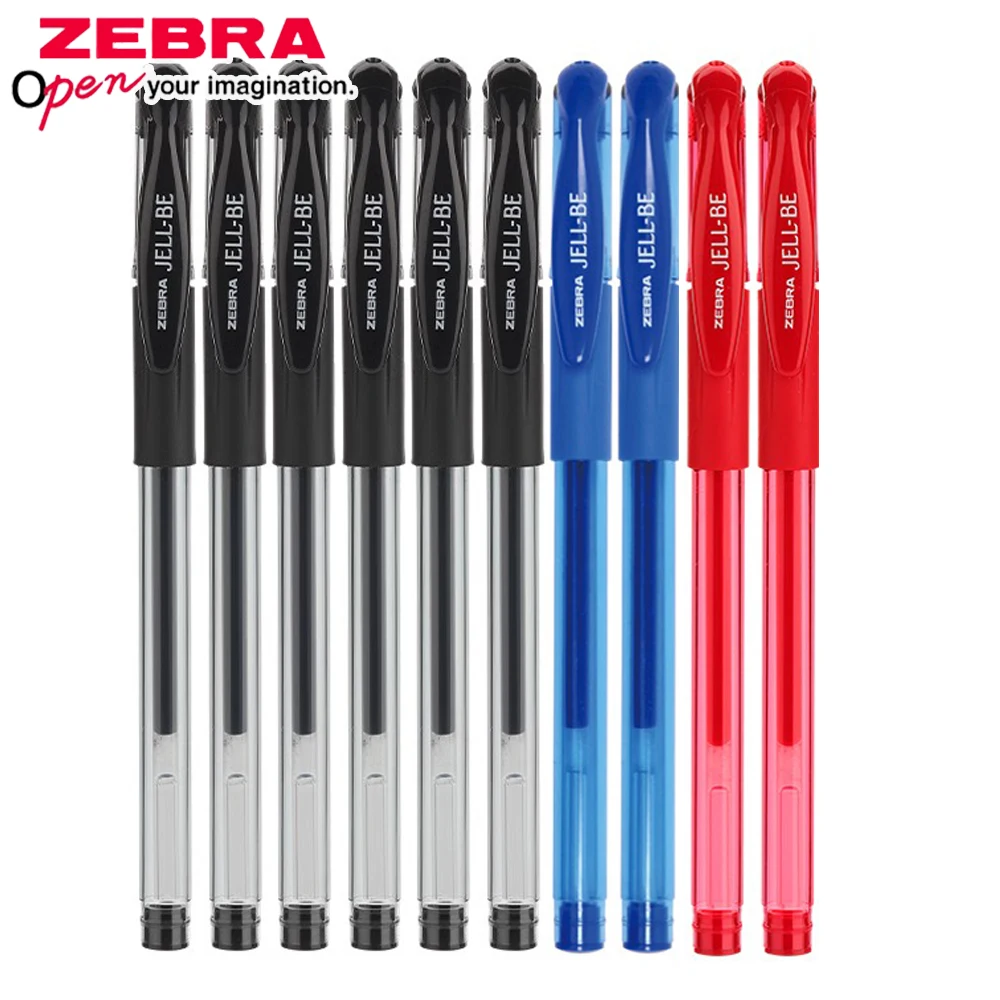 10pcs Japan ZEBRA Gel Pen JJ100 Student Exam Carbon Pen 0.5mm Writing Waterproof Ink Signature School Office Supplies