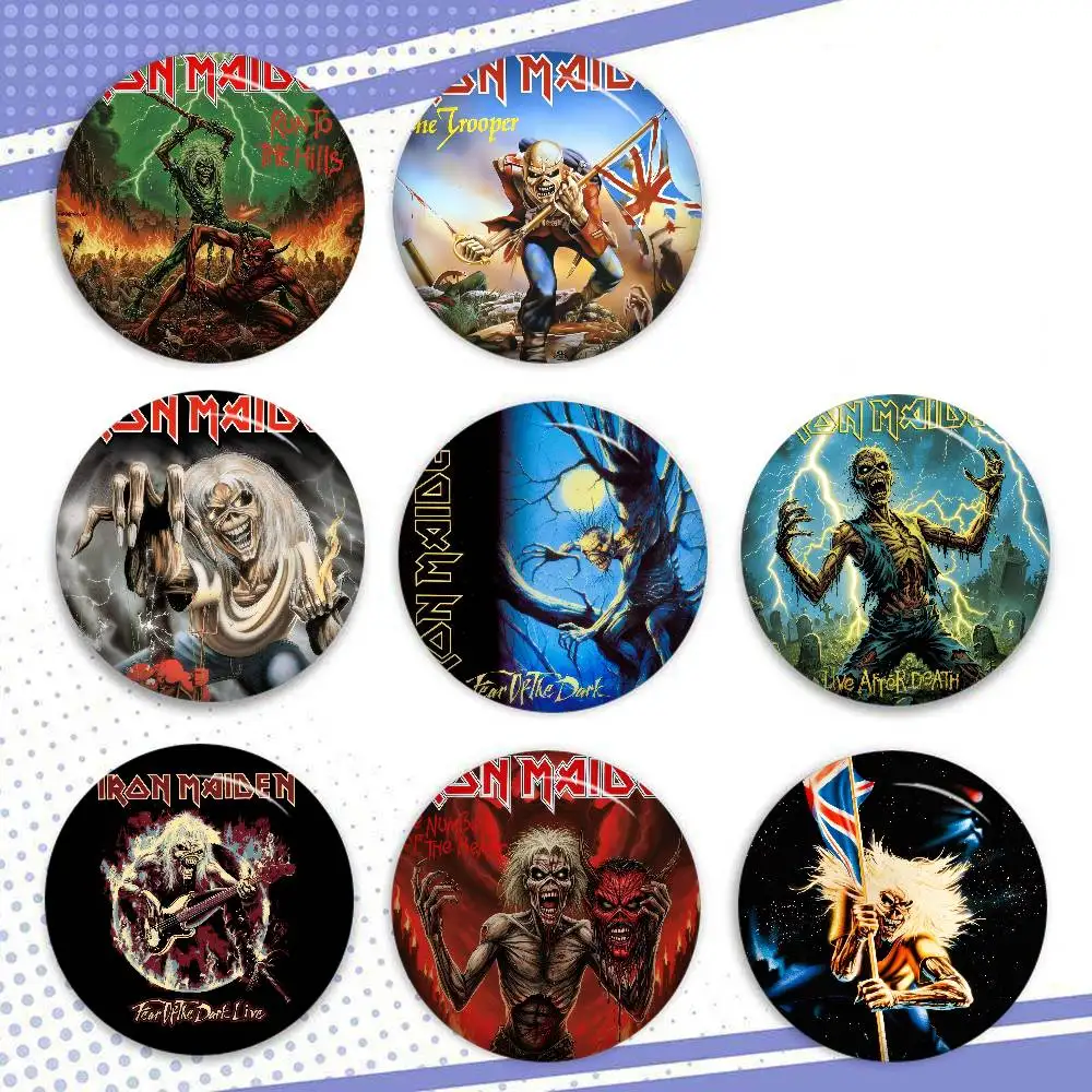 Band H-Iron Horror M-Maiden Handgefertigte Brosche Cartoon Cosplay Abzeichen für Rucksack Schmuck Accessoires Geschenke