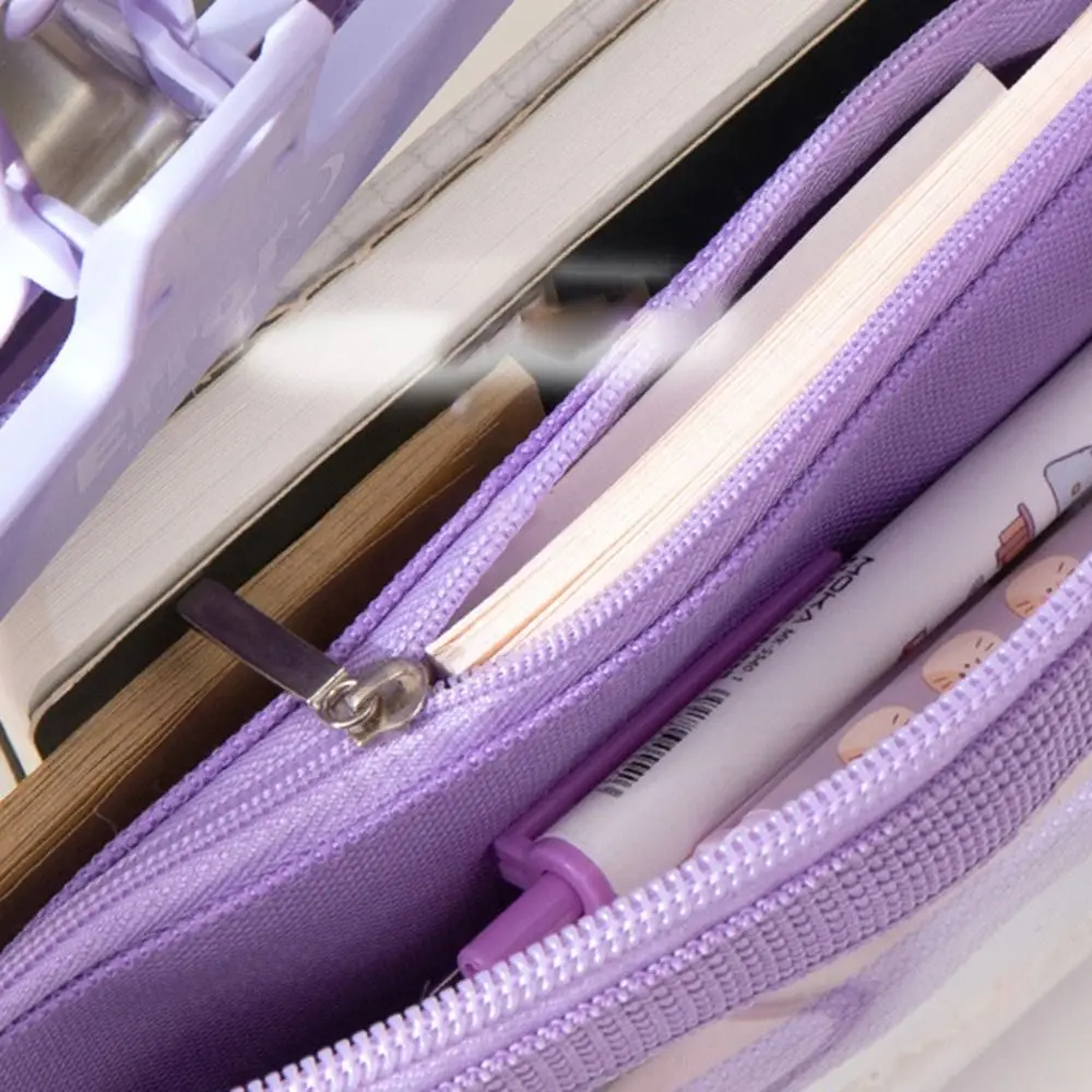 Portable Six-Layer Pencil Bag Transparent Stationery Supplies PVC Storage Organizer Large Capacity Pen Case Students