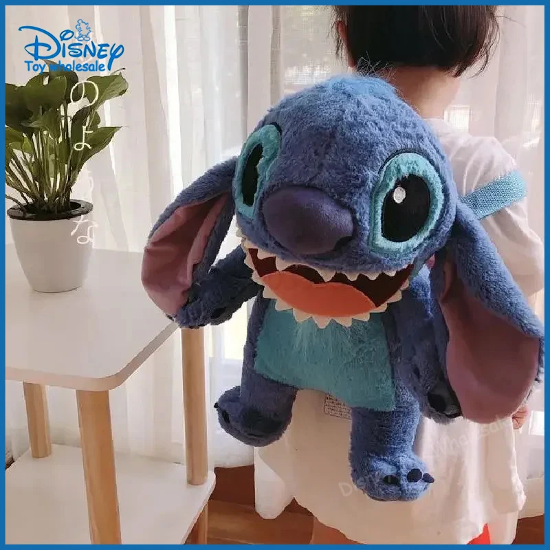 

Disney Stitch Plush Backpack Hand Puppet Cartoon Modeling Large Capacity Backpack For Children Cute Plush School Bags Mochila