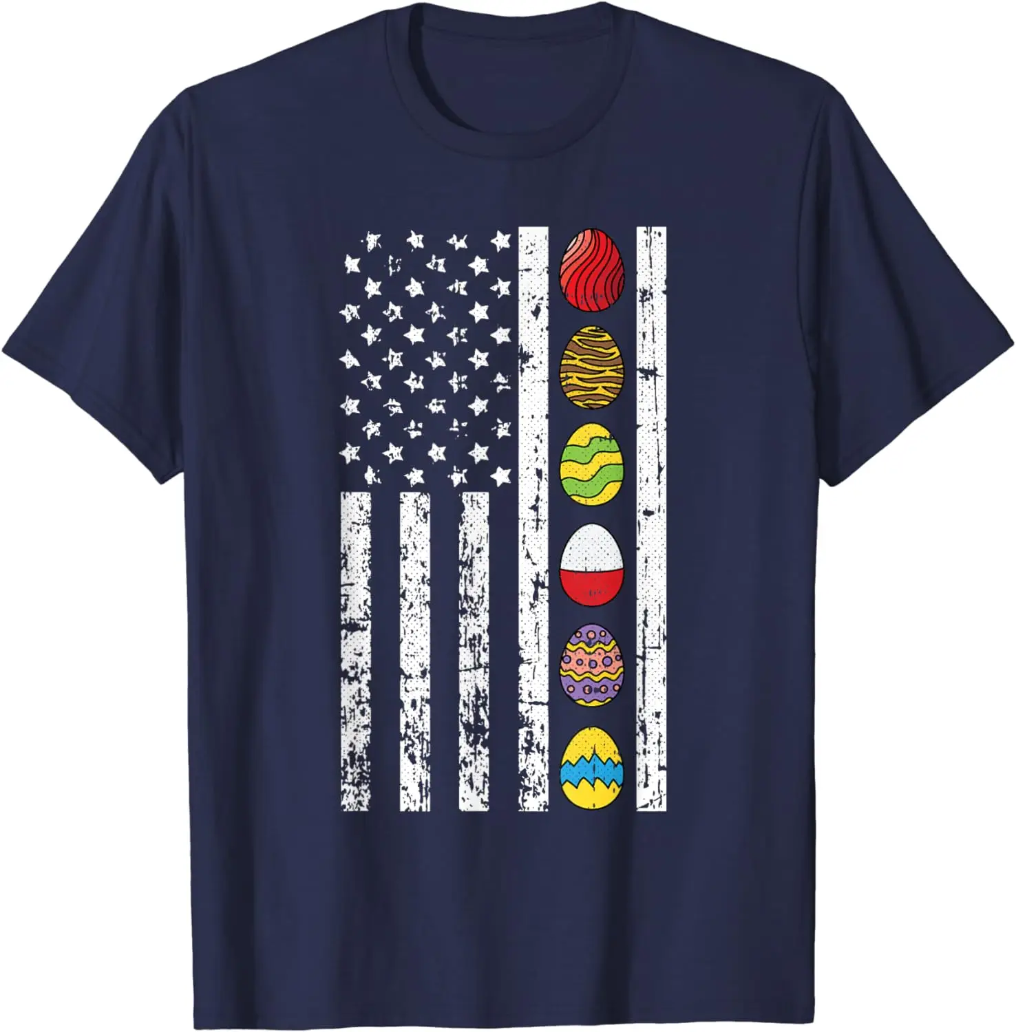 American Flag Happy Easter Egg Hunting Patriotic T-Shirt