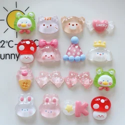 16PCS/Set Cartoon Girls Shoes Charms Resin Shoes Accessories DIY Wristband Hole Slipper Decor Adult Kids X-mas Gifts