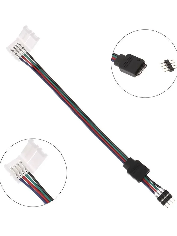 15cm 5050 RGB 4 pin led pasek świetlny złącza do złącza zasilacz — zdjęcie 2
