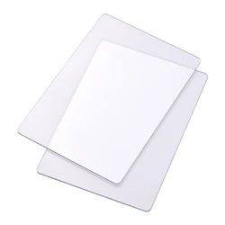 2pcs Transparent Cutting Pad Accessory Durable PC Material Plate 3mm Thickness Replacement Pad for Die Cutting & Embossing