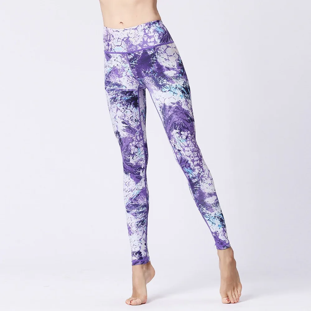 Pantalones de Yoga de cintura alta para mujer, Leggings elásticos ajustados para ejercicio, pantalones de Fitness para Yoga, absorbentes de sudor, secado rápido