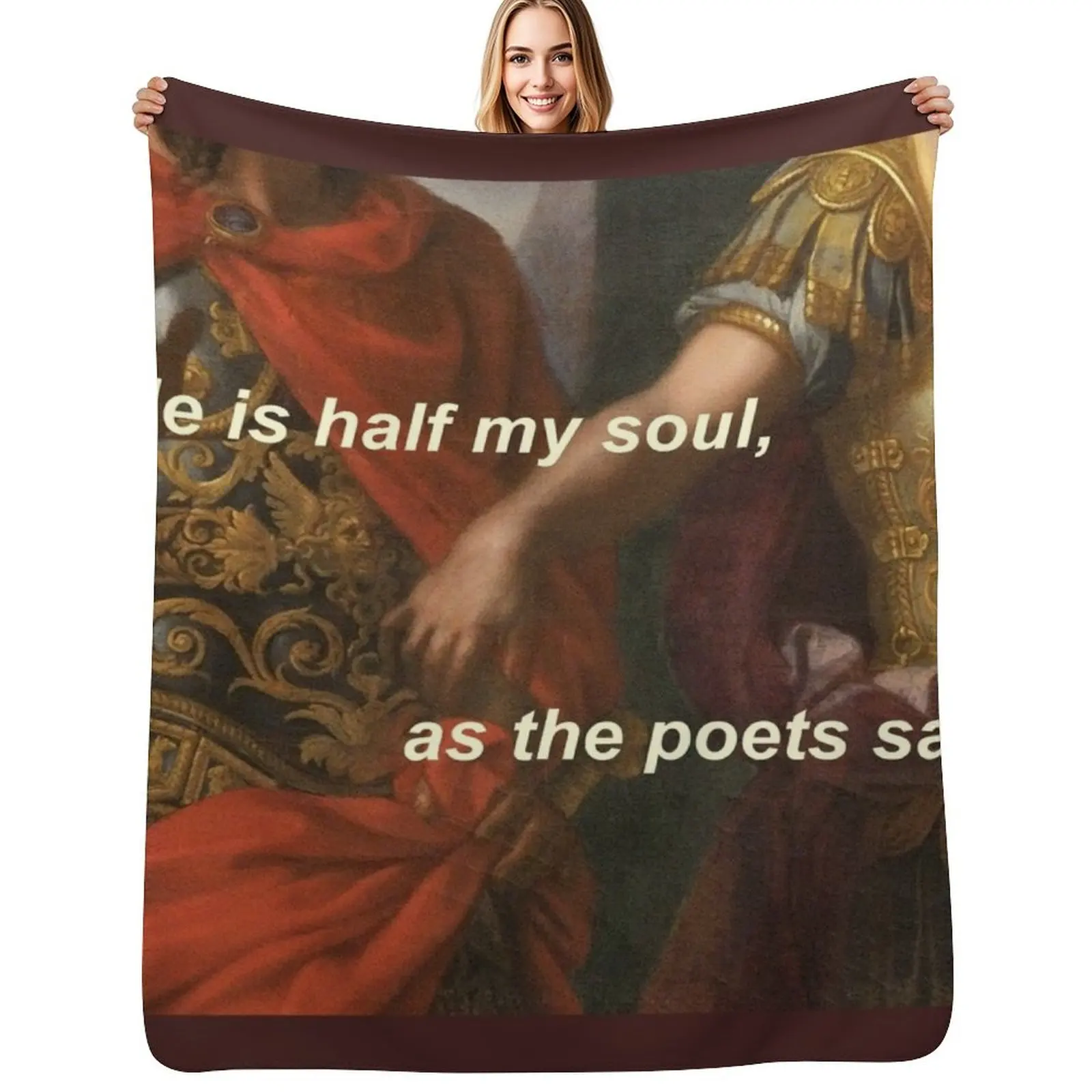 

he is half my soul Throw Blanket christmas decoration Heavy Luxury St Personalized Gift Blankets
