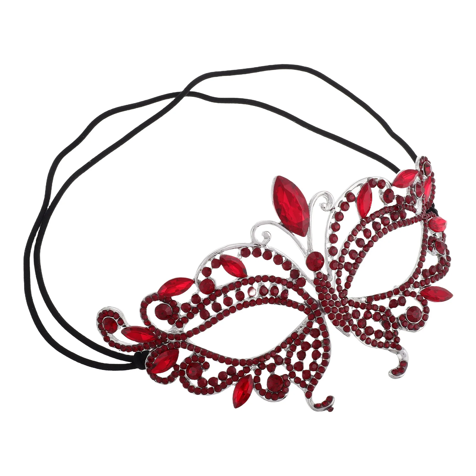 

Rhinestone Half Face Mask Women Alloy Masquerade Eye Mask Shiny Party Prom Ball Bridal Cosplay Events Decorative Masks