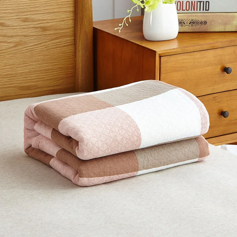 3 Layer Gauze Blanket Summer Thin Quilt Blanket Cotton Bedspread for Single Double Queen King Bed Sofa Cover Winter Bed Sheet