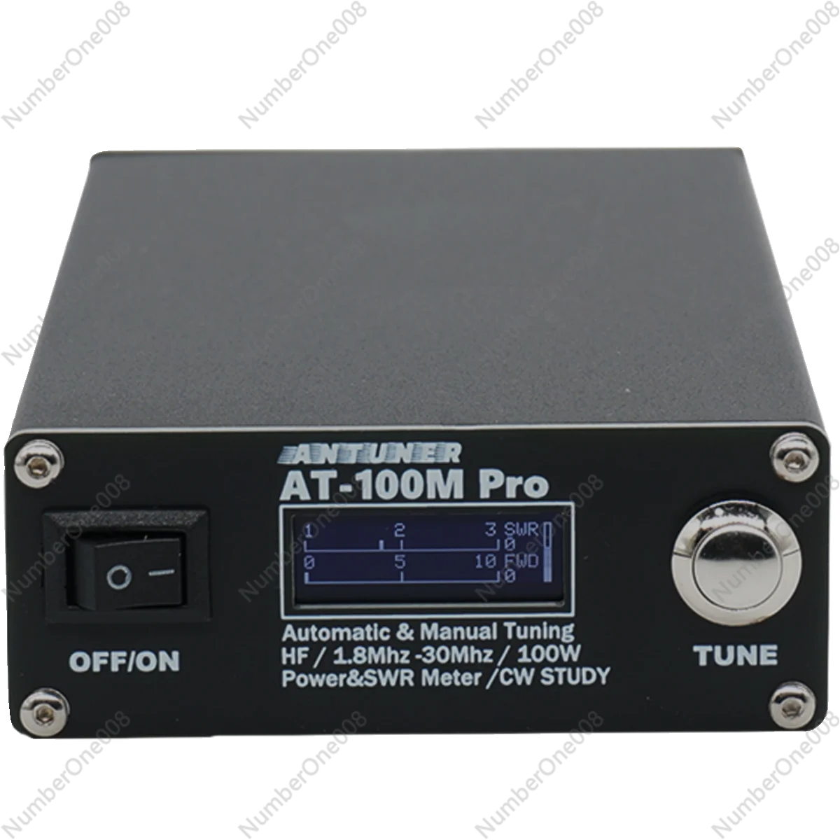 

AT-100M Pro AT-100MPro 100W 1.8MHz-30MHz Universal Antenna Tuner Morse Code CW study SWR Meter Power Meter