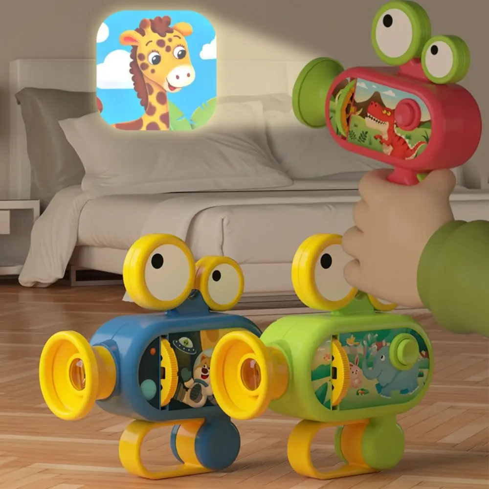 Plastic handheld projectiezaklamp Cartoon patroon puzzel Lichtgevend speelgoed voor kinderen Interactief vroeg onderwijs