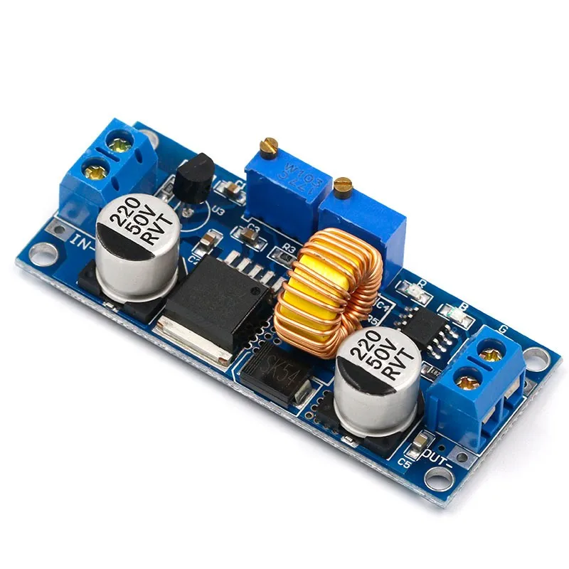 CC/CV 5A Lithium Charger Board XL4015 Adjustable 6-38V To 1.25-36V DC Step Down Power Supply Buck Module