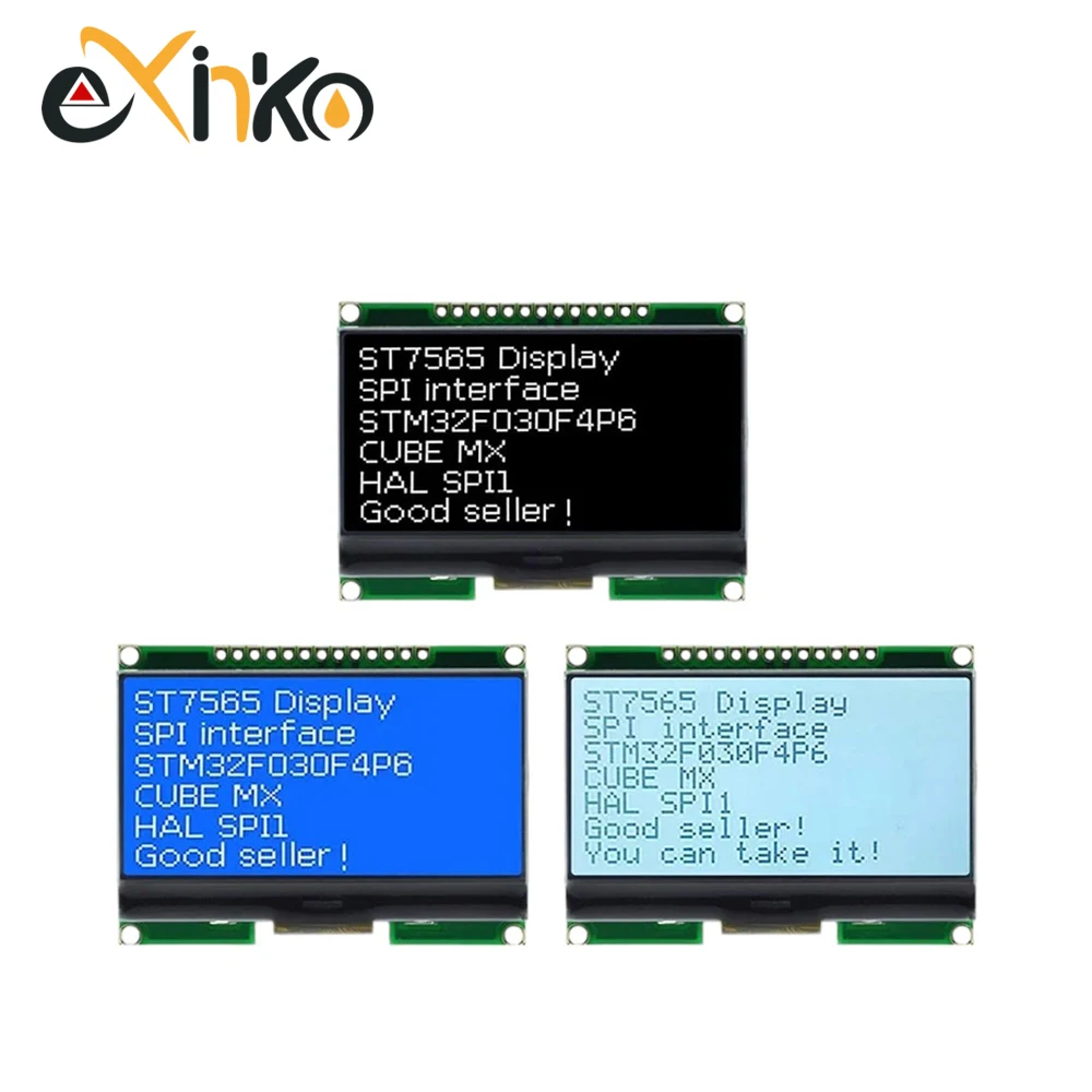 1-10pcs Lcd12864 12864-06D, 12864, LCD module, COG, with Chinese font, dot matrix screen, SPI interface