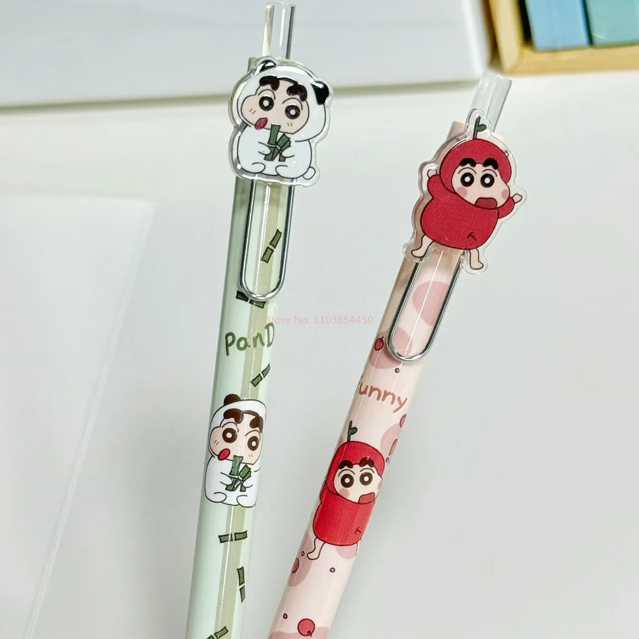 20 قطعة تلوين شين تشان الصحافة هلام القلم St رئيس التجفيف السريع 0.5 طالب فرشاة سؤال أسود قلم توقيع القرطاسية هدية