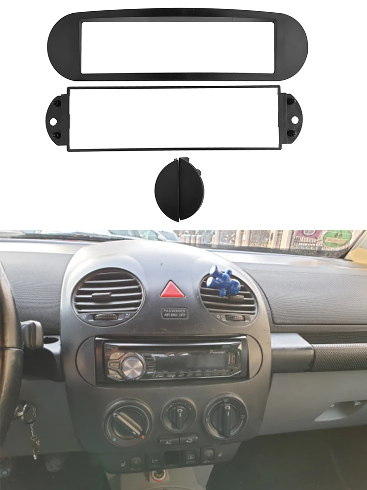 One Din Fascia For VOLKSWAGEN New Beetle 1997-2010 Radio DVD Stereo Player Panel Dash Mounting Installation Trim Kit Face Frame