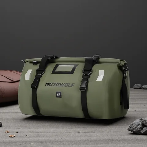 Motorfiets Waterdichte Staarttas Reizen Outdoor Droge Bagage Roll Pack Bag 20/40/66 Motorbagage Rugzak Motorfiets Zadeltas
