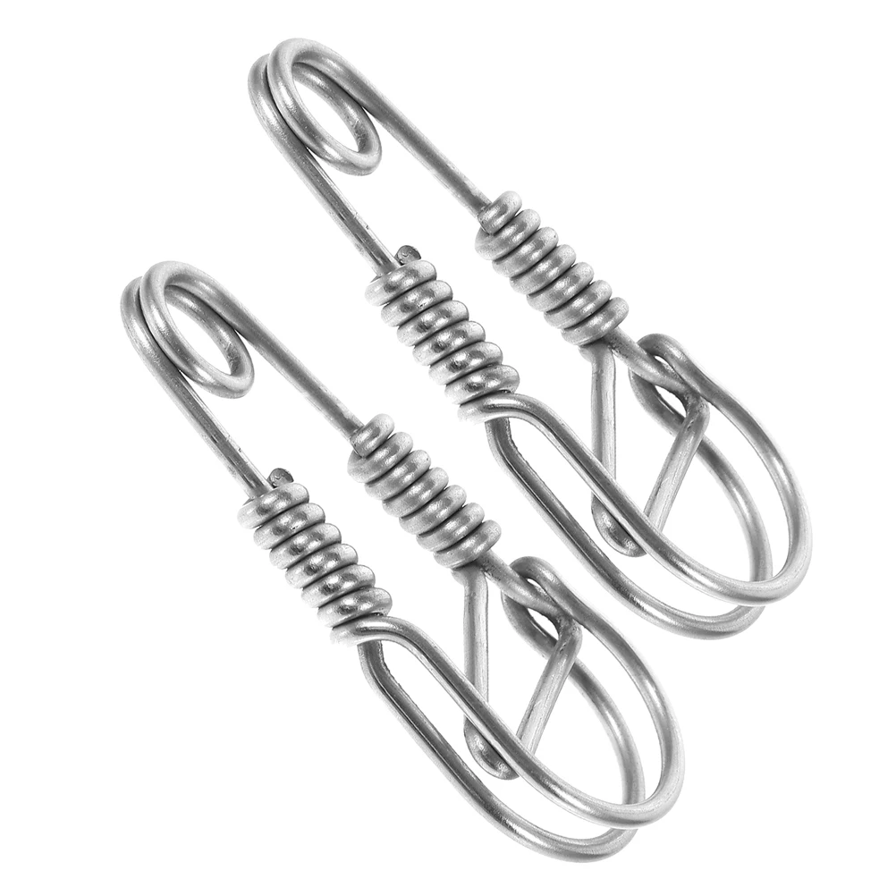 

2pcs Stainless Steel Keychain Heavy Duty Carabiner Rings Clip Hooks Durable Metal Outdoor Practical Creative Jewelry Accessories