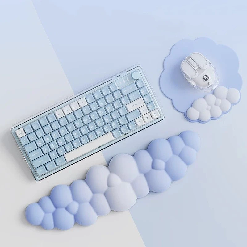 Marshmallow Cloud Keyboard Hand Rest Wrist Pad Mouse Wrist Rest Mouse Pad Wrist Macaron Color Matching Suitable for Office Gifts