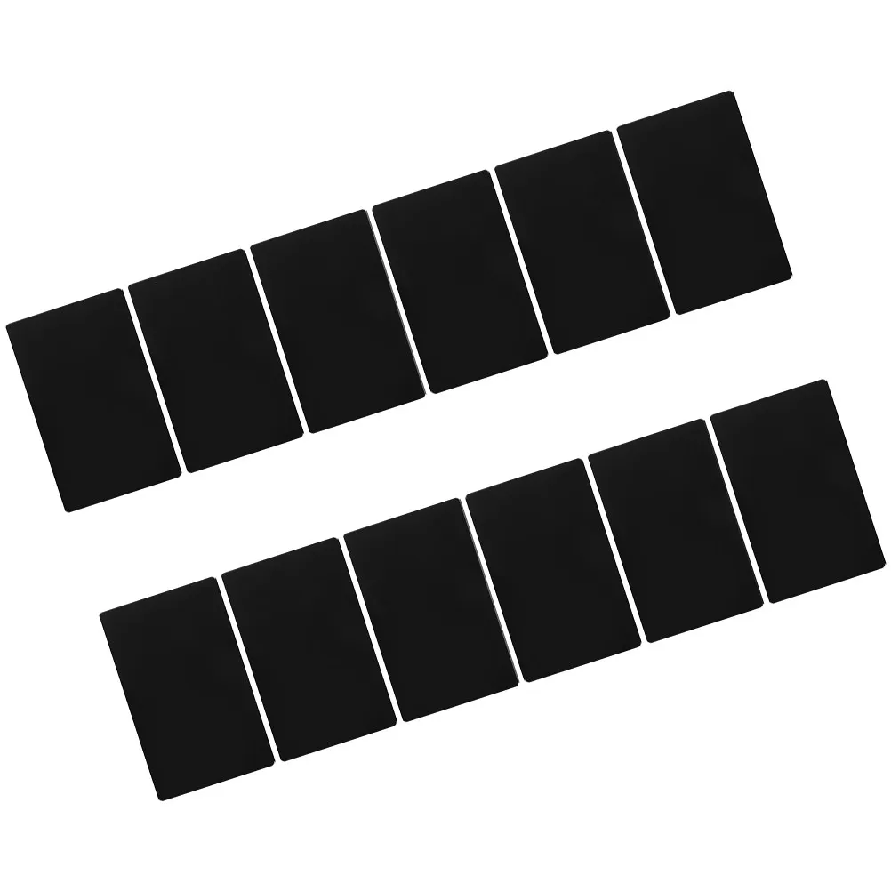 

12Pcs Blank Aluminum Cards Heavy Duty Non-Bendable Engraving Blanks for Business Cards Name Tags Number Plates DIY Craft