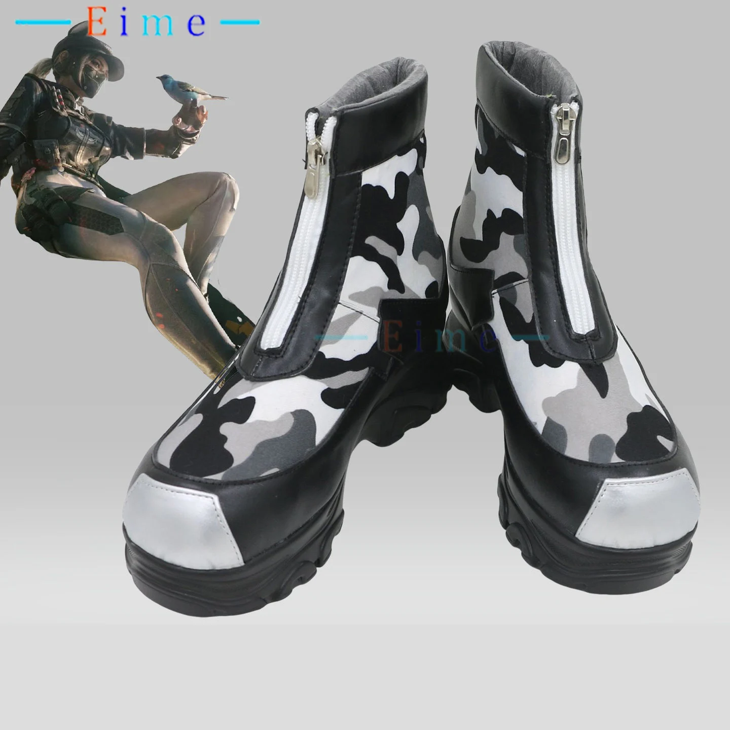 Delta Force Luna Cosplay Shoes Game Cosplay Boots PU Leather Shoes Halloween Carnival Boots Cute Custom Made