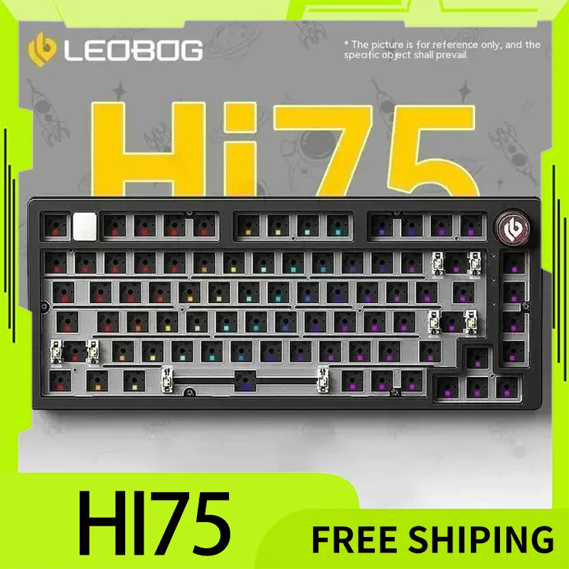 

Leobog Hi75 Wired Keyboard Kit Aluminium Alloy Gaming Hot Swap Rgb Gasket Usb Customization For Gamer Office Desktop Gift