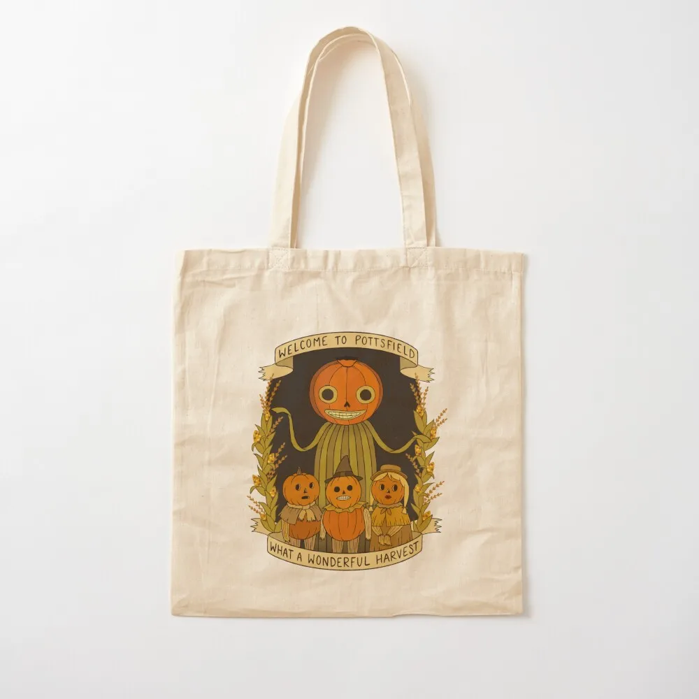 Welcome to Pottsfield, What a Wonderful Harvest Tote Bag Shopper Beach bag custom bags great bag