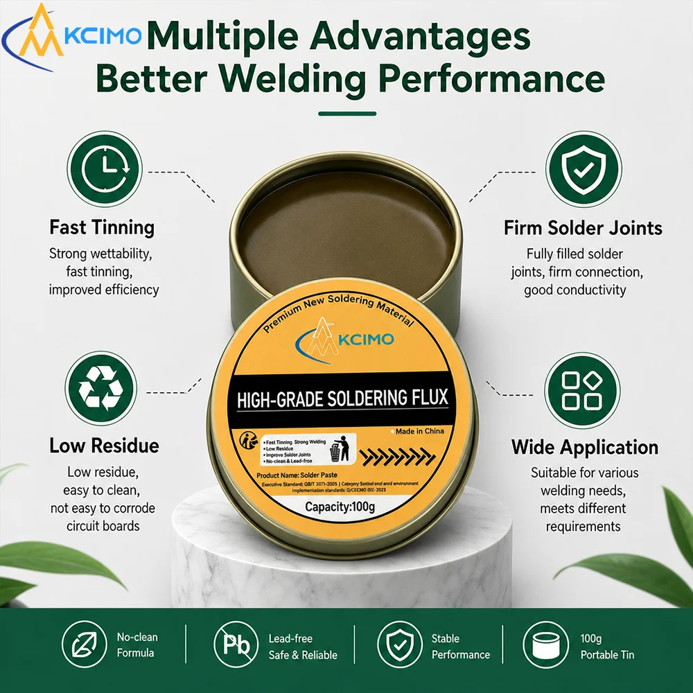 High‑Activity Rosin‑Based Soldering Agent, 35g & 100g Solder Assist Cream, PCB BGA CPU Reballing Repair Auxiliary Paste