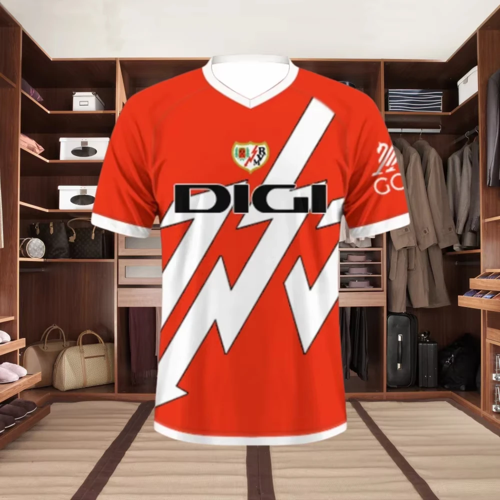 

2025 Spain Football Training Jerseys Sports Jerseys Must-have Jerseys for Fans Vallecano Lightning 3D Printed Sports Jersey DIY