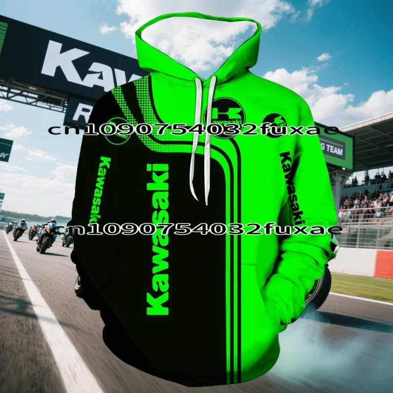 

Мужская толстовка с длинным рукавом Kawasaki, мотоциклетные спортивные велосипедные толстовки для взрослых, повседневный мужской осенне-зимний пуловер для любителей мотоциклов