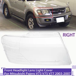 Pair Head Light Lamps Shell Lampshade Lampshade Headlight Cover Lens Glass For Mitsubishi Pajero V73 V75 V77 2003-2007